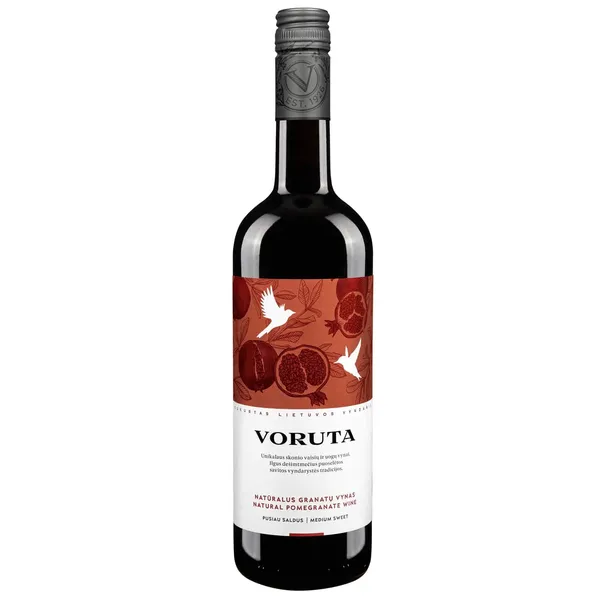 Natūralus granatų vynas VORUTA, raudonas, 12 %, 0,75 l