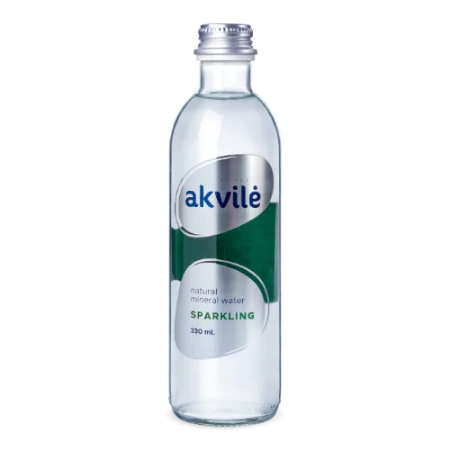 Minerālūdens AKVILE, viegli gāzēts, stiklā, 0,33l (DEP)