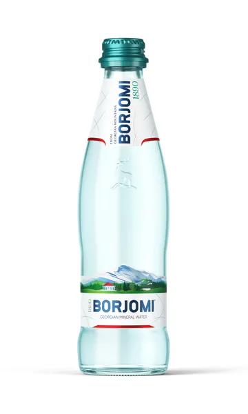 Natūralus mineralinis vanduo BORJOMI, gazuotas, 0,33 l, stiklas D