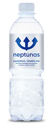 Natūralus mineralinis vanduo NEPTŪNAS, gazuotas, 0,5 l D