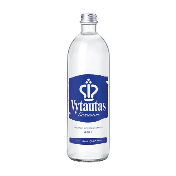 Natūralus mineralinis vanduo VYTAUTAS, stiklinėje taroje, 0,75l