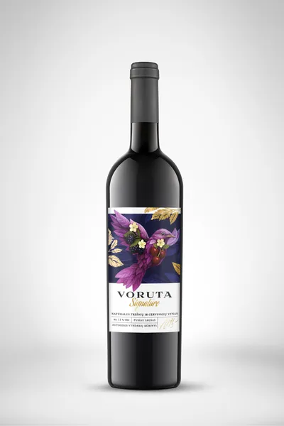 Natūralus uogų vynas VORUTA, Signature, trešnių ir gervuogių, 11%, 0,75 l