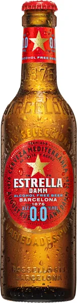 Nealkoholinis alus ESTRELLA DAMM, šviesus, 0%, 0,33 l, butelis