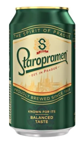 Bezalkoholisks alus STAROPRAMEN, bundža 0.33 l (DEP)