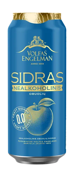 Nealkoholinis obuolių sidras VOLFAS ENGELMAN, 0,5 l