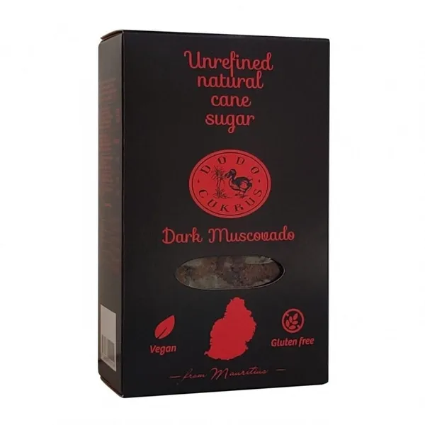 Nerafinuotas cukranendrių cukrus DODO, Dark Muscovado, 500 g