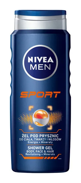 Dušas želeja NIVEA Men Sport, vīriešiem, 500ml