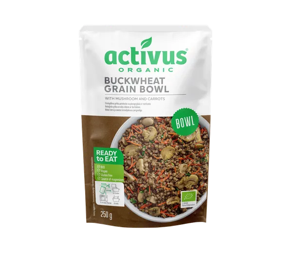 Griķu un sēņu graudu bļoda ACTIVUS BIO, 250g