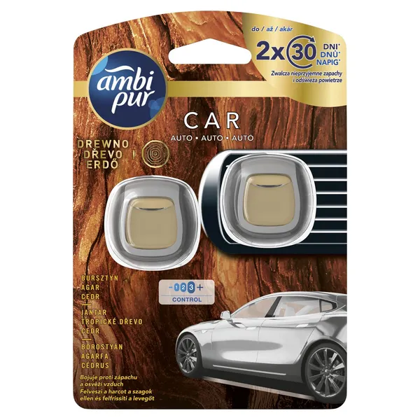 Oro gaiviklis automobiliams AMBI PUR Wood, 2X2ml