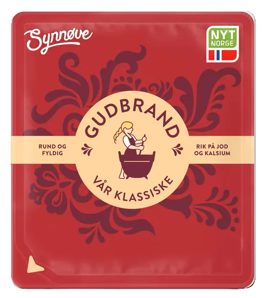 Ožkų ir karvių pieno sūris Gudbrand SYNNOVE, pjaustytas, 150 g