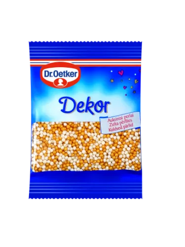 Rotājumi tortēm DR. OETKER Zelta pērles 10G