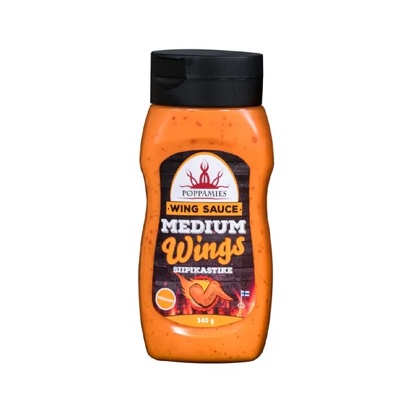 Padažas POPPAMIES, Wing sauce Medium, vidutinio aštrumo, 340g