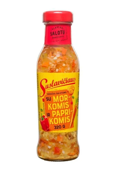 Padažas salotoms SUSLAVIČIAUS, su morkomis ir paprikomis 320g