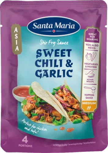 Padažas SANTA MARIA Stir Fry su aitriosiomis paprikomis ir česnakais, 100g