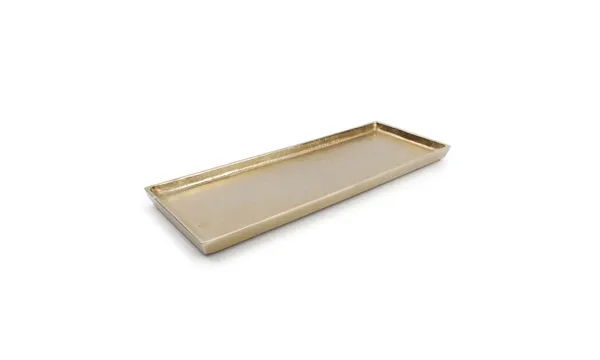 Padėklas Charm Gold, aliuminis, 37 x 14 cm, H 2 cm, vnt