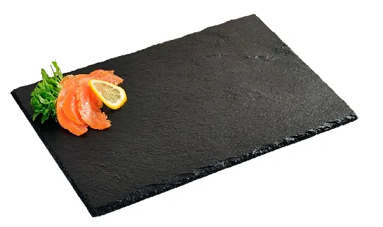 Padėklas Slate, su neslystančiomis kojelėmis, skalūnas, 40 x 30 cm, H 0,6/0,7 cm, vnt