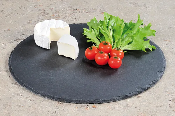 Padėklas Slate, su neslystančiomis kojelėmis, skalūnas, D 35,5 cm, H 0,6/0,7 cm, vnt