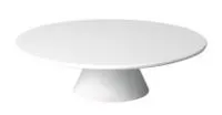 Padėklas tortui CASUAL, ant kojelės, baltas, melamino, D 31 cm, H 8 cm, vnt