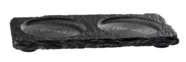 Padėkliukas malūnėliams SLATE, skalūnas, D 6 cm, 8 x 15 cm, H 0,7 cm, vnt