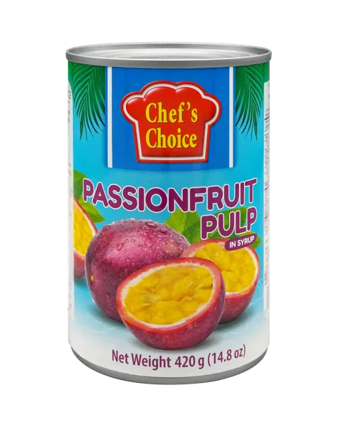 Pasiflorų minkštimas, CHEF'S CHOICE, sirupe, 420 g