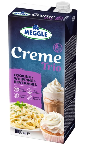 Pasukų ir augalinių riebalų mišinys MEGGLE CREME TRIO 32 %, 1 l