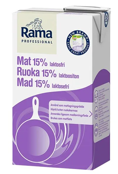 Pasukų ir augalinių riebalų mišinys Rama Proffesional, be laktozės, HALAL, 15%, 1 l
