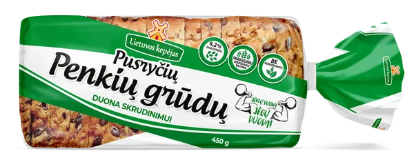 Penkių grūdų sumuštinių duona skrudinimui, 450 g