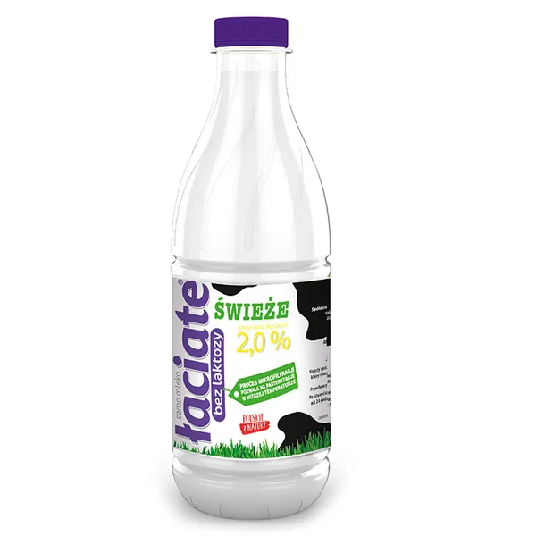 Pienas LACIATE, be laktozės, pasterizuotas, 2 % riebumo, 1 l