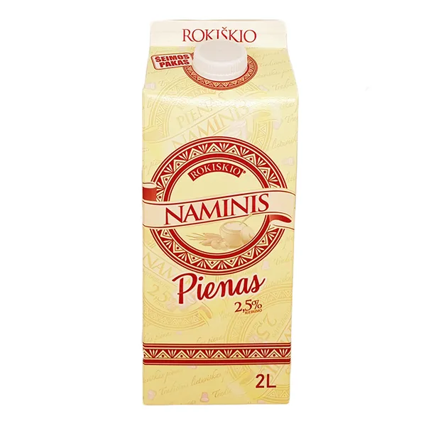 Pienas NAMINIS, 2,5%, 2 l, elopak