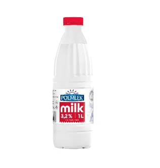 Pienas POLMLEK, butelyje , 3,2% rieb., 1 l