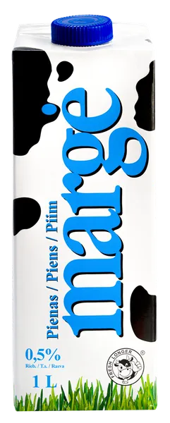 Pienas UAT MARGĖ, 0,5%, 1 l