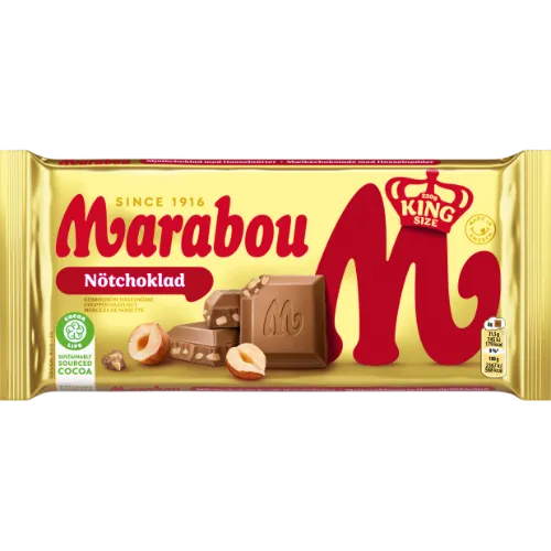Piena šokolāde MARABOU ar lazdu riekstiem, 220g