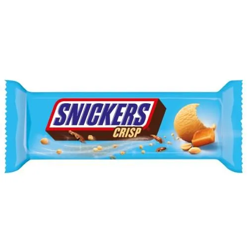 Pieniški valgomieji ledai SNICKERS su žemės riešutais ir ryžių traškučiais, 34,5g
