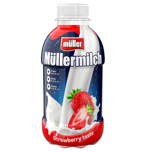 Pieno gėrimas MÜLLERMILCH, braškių skonio, 400g