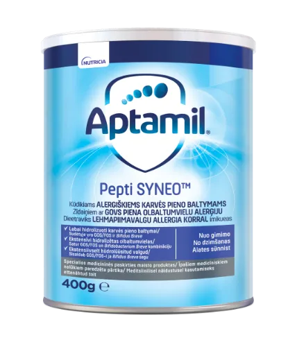 Specialios paskirties pieno mišinys APTAMIL PEPTI SYNEO, nuo gimimo 400g