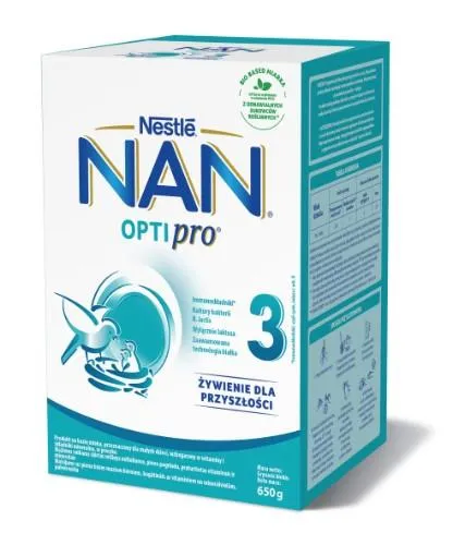 Pieno mišinys NAN OPTIPRO 3, nuo 1 metų, 650g
