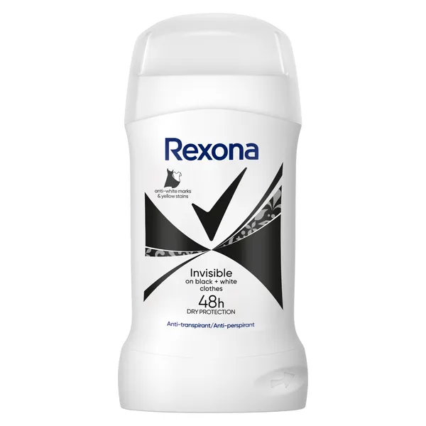 Piešukinis dezodorantas REXONA, Invisible B&W, moterims, 50 ml