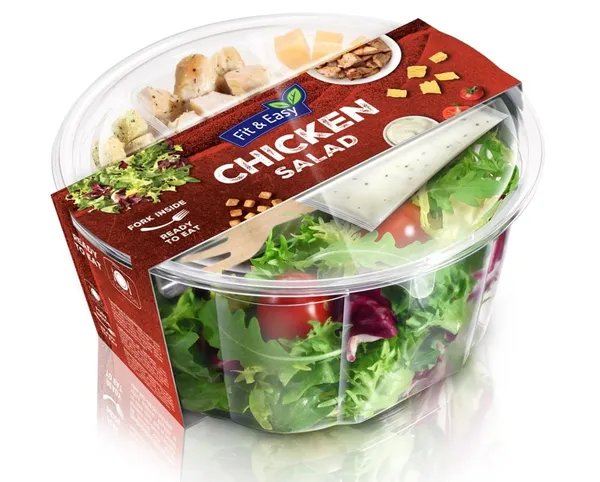 Pietų dėžutė FIT&EASY salotos su vištiena, 222 g.