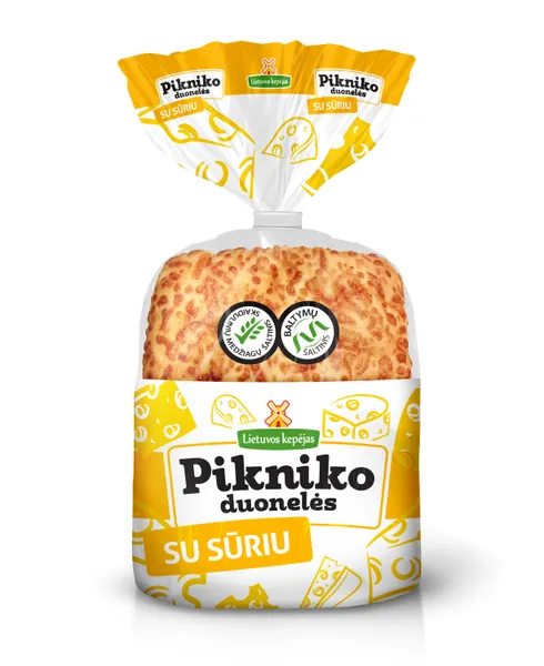 Pikniko duonelės su sūriu,  įpjautos, 200g, (4x50g)