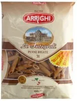 Pilno grūdo makaronai ARRIGHI, penne rigate, 500 g