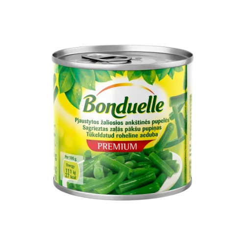 Sagrieztas zaļās pākšu pupiņas Bonduelle 400g / 220g