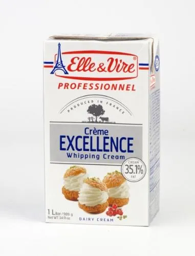 Saldais krējums ELLE&VIRE Exellence, putošanai, 35.1%, 1l