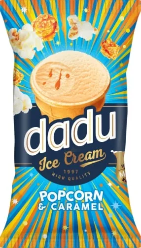 Plombyriniai ledai DADU, karamelizuotų spragėsių skonio, 120 ml