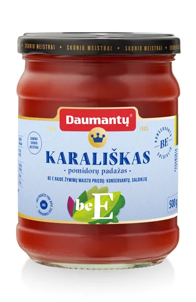 Pomidorų padažas DAUMANTŲ, Karališkas, Be E, 40% pastos, 500 g