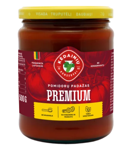 Pomidorų padažas KĖDAINIŲ Lietuviškas Premium, 500 g