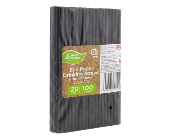 Papīra salmiņi GODAN, melni, 6 x 197 cm, 0.285kg, 100gab