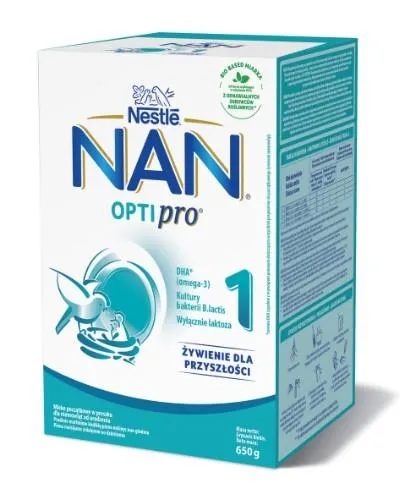 Pradinio maitinimo pieno mišinys NAN OPTIPRO 1, nuo gimimo, 650 g