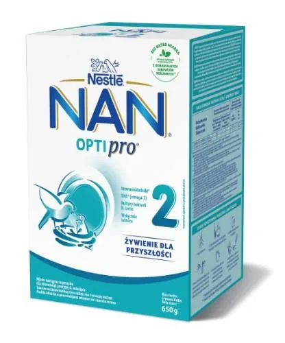 Pradinio maitinimo pieno mišinys NAN OPTIPRO 2, nuo 6 mėnesių, 650 g