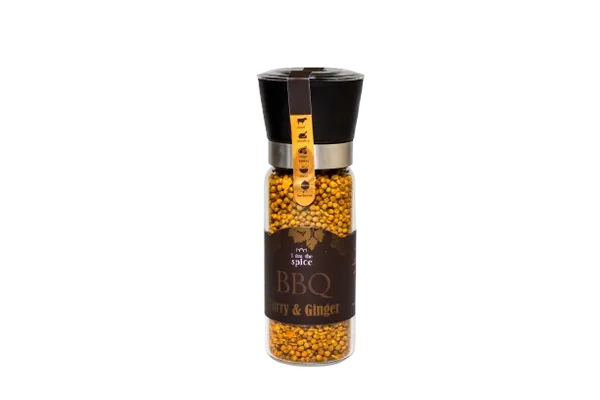 Prieskonių mišinys I AM THE SPICE, BBQ Curry & Ginger, malūnėlyje, 110 g