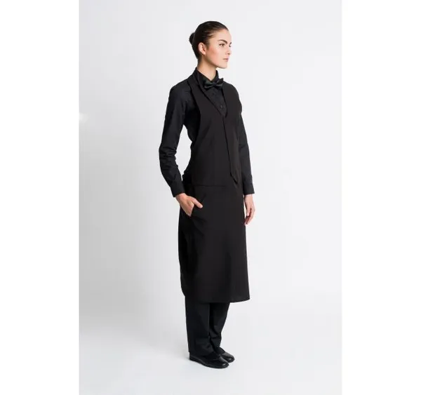 Prijuostė 2IN1, unisex, juoda, dydis L, 1 vnt